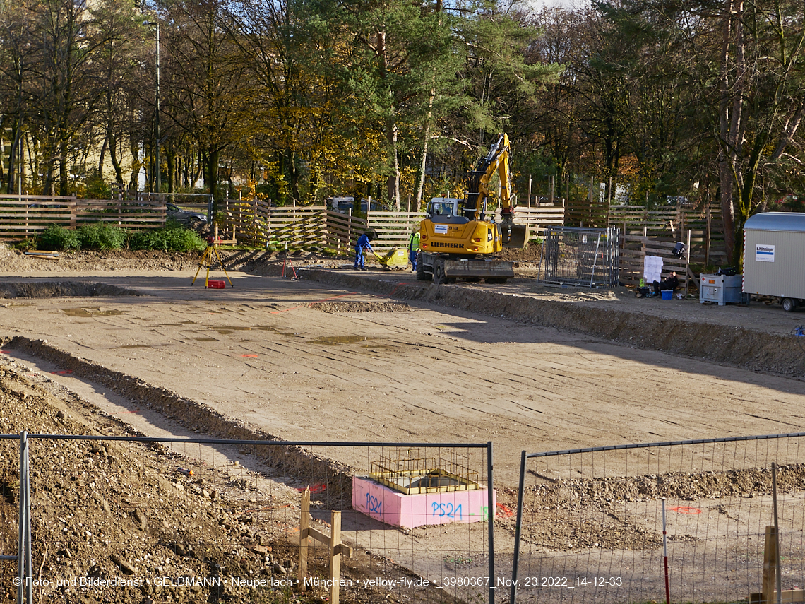 23.11.2022 - Baustelle an der Quiddestraße Haus für Kinder in Neuperlach